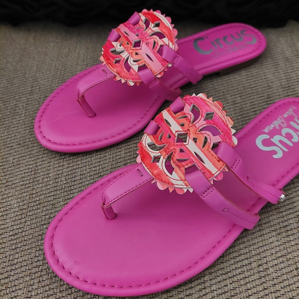 SAM EDELMAN CHERRI FF MULTI PINK SANDALS